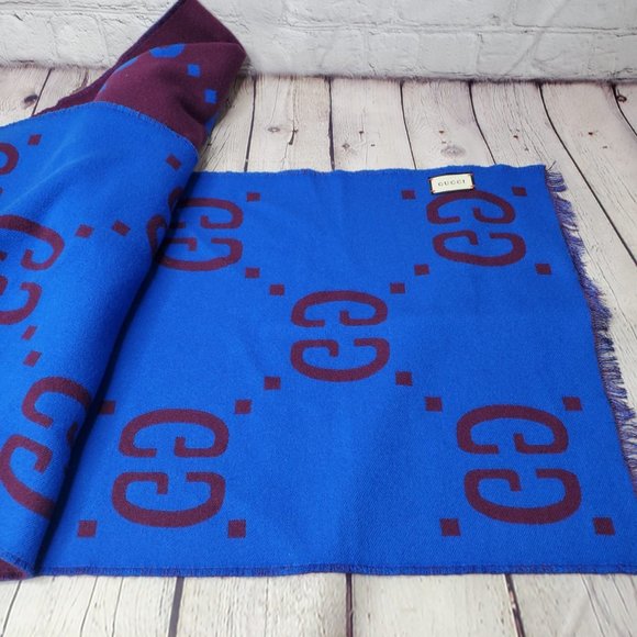 Gucci GG Jacquard Wool Scarf - Picture 3 of 5